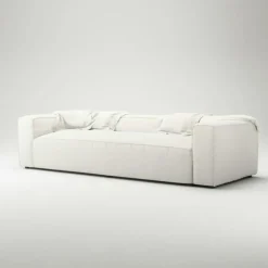 Grand 3-Sitssoffa Bouclétyg, Clay Beige