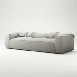 Grand 3-Sitssoffa Bouclétyg, Clay Beige