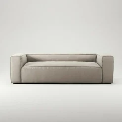 Grand 2-Sitssoffa Bouclétyg, Clay Beige