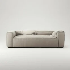 Grand 2-Sitssoffa Bouclétyg, Clay Beige