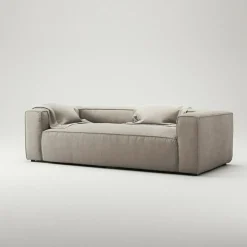 Grand 2-Sitssoffa Bouclétyg, Clay Beige