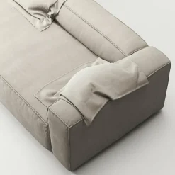 Grand 2-Sitssoffa Bouclétyg, Clay Beige