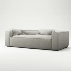 Grand 2-Sitssoffa Bouclétyg, Clay Beige