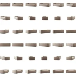 Grand 2-Sitssoffa Bouclétyg, Clay Beige