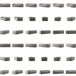 Grand 2-Sitssoffa Bouclétyg, Clay Beige