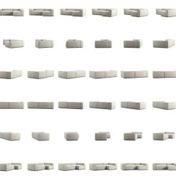 Decotique Modulsoffor|Hörnsoffor & Divansoffor-Grand 3-Sitssoffa Divan Höger Minetyg, Sandshell Beige