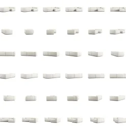 Decotique Modulsoffor|Hörnsoffor & Divansoffor-Grand 3-Sitssoffa Divan Höger Minetyg, Sandshell Beige