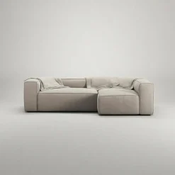 Decotique Modulsoffor|Hörnsoffor & Divansoffor-Grand 3-Sitssoffa Divan Höger Minetyg, Sandshell Beige