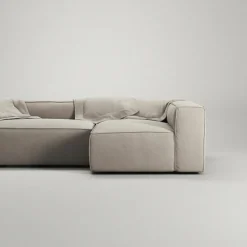 Decotique Modulsoffor|Hörnsoffor & Divansoffor-Grand 3-Sitssoffa Divan Höger Minetyg, Sandshell Beige