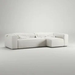 Decotique Modulsoffor|Hörnsoffor & Divansoffor-Grand 4-Sitssoffa Divan Höger Minetyg, Sandshell Beige