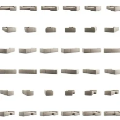 Decotique Modulsoffor|Hörnsoffor & Divansoffor-Grand 4-Sitssoffa Divan Höger Minetyg, Sandshell Beige