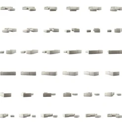 Grand 4-Sitssoffa Divan Vänster öppet avslut Med Fotpall Bouclétyg, Steam White