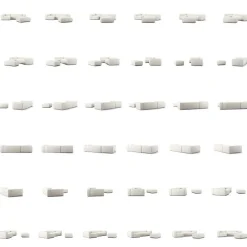 Grand 4-Sitssoffa Divan Vänster öppet avslut Med Fotpall Bouclétyg, Steam White