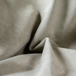 Grand 4-Sitssoffa Divan Vänster öppet avslut Med Fotpall Bouclétyg, Steam White