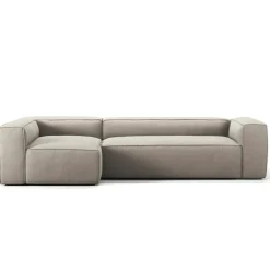 Grand 4-Sitssoffa Divan Vänster Minetyg, Sandshell Beige