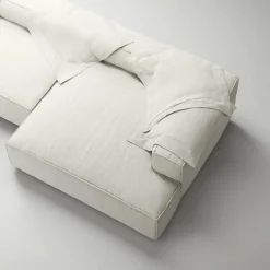 Grand 5-Sitssoffa öppet avslut Vänster Minetyg, Sandshell Beige