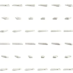 Grand 5-Sitssoffa öppet avslut Vänster Minetyg, Sandshell Beige