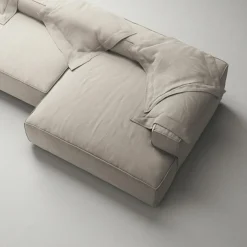 Grand 5-Sitssoffa öppet avslut Vänster Minetyg, Sandshell Beige