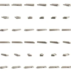 Grand 5-Sitssoffa öppet avslut Vänster Minetyg, Sandshell Beige