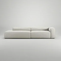 Grand 3-Sitssoffa öppet avslut Vänster Minetyg, Sandshell Beige