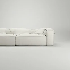 Grand 3-Sitssoffa öppet avslut Vänster Minetyg, Sandshell Beige