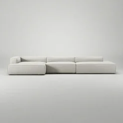 Decotique Modulsoffor|Hörnsoffor & Divansoffor-Grand 5-Sitssoffa öppet avslut Höger Minetyg, Sandshell Beige