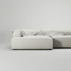 Decotique Modulsoffor|Hörnsoffor & Divansoffor-Grand 5-Sitssoffa öppet avslut Höger Minetyg, Sandshell Beige