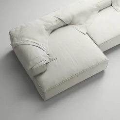 Decotique Modulsoffor|Hörnsoffor & Divansoffor-Grand 5-Sitssoffa öppet avslut Höger Minetyg, Sandshell Beige