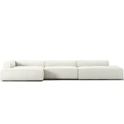 Decotique Modulsoffor|Hörnsoffor & Divansoffor-Grand 5-Sitssoffa öppet avslut Höger Minetyg, Sandshell Beige