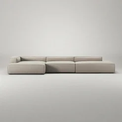 Decotique Modulsoffor|Hörnsoffor & Divansoffor-Grand 5-Sitssoffa öppet avslut Höger Minetyg, Sandshell Beige