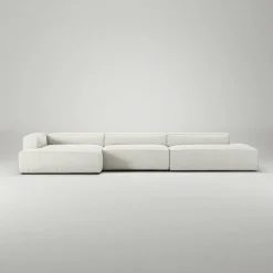 Decotique Modulsoffor|Hörnsoffor & Divansoffor-Grand 5-Sitssoffa öppet avslut Höger Minetyg, Sandshell Beige