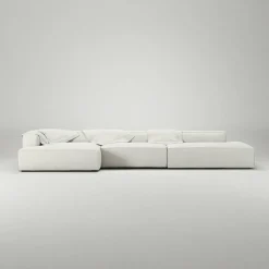 Decotique Modulsoffor|Hörnsoffor & Divansoffor-Grand 5-Sitssoffa öppet avslut Höger Minetyg, Sandshell Beige