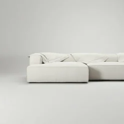 Decotique Modulsoffor|Hörnsoffor & Divansoffor-Grand 5-Sitssoffa öppet avslut Höger Minetyg, Sandshell Beige