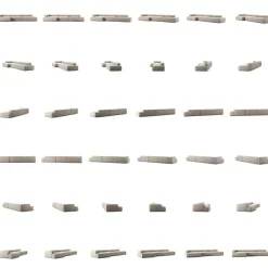 Decotique Modulsoffor|Hörnsoffor & Divansoffor-Grand 5-Sitssoffa öppet avslut Höger Minetyg, Sandshell Beige