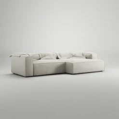 Decotique Modulsoffor|Hörnsoffor & Divansoffor-Grand 3-Sitssoffa schäslong Höger Minetyg, Sandshell Beige