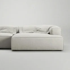 Decotique Modulsoffor|Hörnsoffor & Divansoffor-Grand 3-Sitssoffa schäslong Höger Minetyg, Sandshell Beige