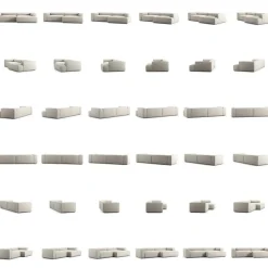 Decotique Modulsoffor|Hörnsoffor & Divansoffor-Grand 3-Sitssoffa schäslong Höger Minetyg, Sandshell Beige