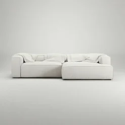 Decotique Modulsoffor|Hörnsoffor & Divansoffor-Grand 3-Sitssoffa schäslong Höger Minetyg, Sandshell Beige