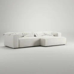 Decotique Modulsoffor|Hörnsoffor & Divansoffor-Grand 3-Sitssoffa schäslong Höger Minetyg, Sandshell Beige