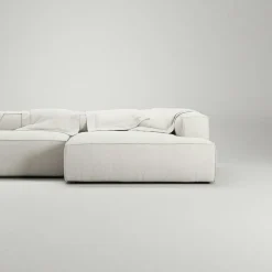 Decotique Modulsoffor|Hörnsoffor & Divansoffor-Grand 3-Sitssoffa schäslong Höger Minetyg, Sandshell Beige