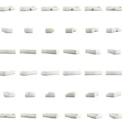 Decotique Modulsoffor|Hörnsoffor & Divansoffor-Grand 3-Sitssoffa schäslong Höger Minetyg, Sandshell Beige