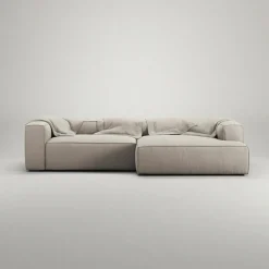 Decotique Modulsoffor|Hörnsoffor & Divansoffor-Grand 3-Sitssoffa schäslong Höger Minetyg, Sandshell Beige