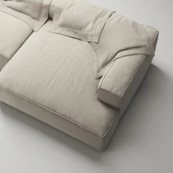 Decotique Modulsoffor|Hörnsoffor & Divansoffor-Grand 3-Sitssoffa schäslong Höger Minetyg, Sandshell Beige