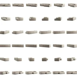 Decotique Modulsoffor|Hörnsoffor & Divansoffor-Grand 3-Sitssoffa schäslong Höger Minetyg, Sandshell Beige