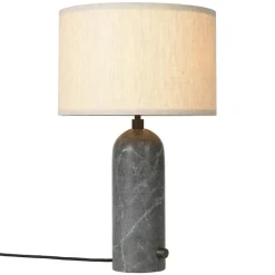 GUBI Bordslampor-Gravity Bordslampa Liten, Svart Stål / Canvas