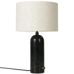 GUBI Bordslampor-Gravity Bordslampa Liten, Svart Stål / Canvas