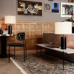 GUBI Bordslampor-Gravity Bordslampa Liten, Svart Stål / Canvas