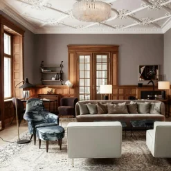 GUBI Bordslampor-Gravity Bordslampa Stor, Vit Marmor / Vit