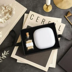 Eldstickan Vedförvaring & Brandsäkerhet-Gåvoset Brandlarm, Vit