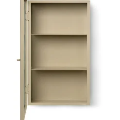 Ferm Living Väggskåp-Haze Väggskåp Räfflat Glas 60x35 cm, Cashmere